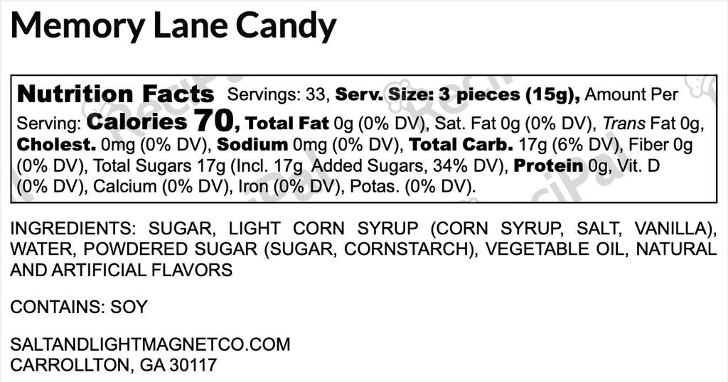 Memory Lane Candy — Sweet Arrival